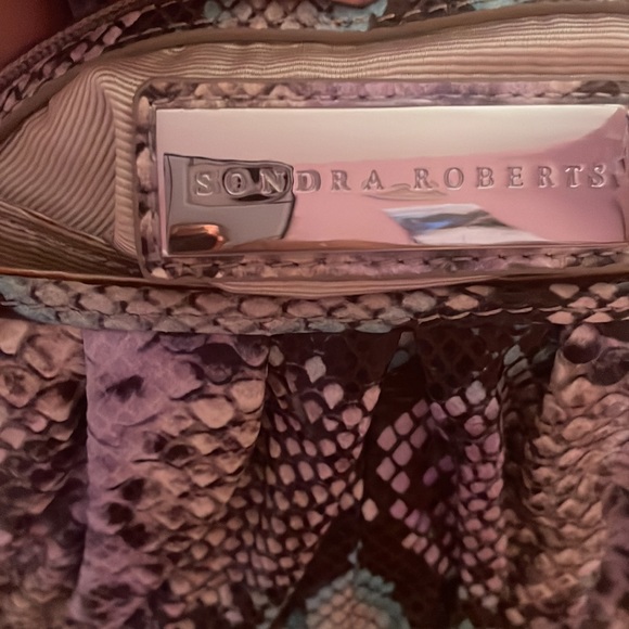 Designer vintage python print all leather handbag excellent condition - Picture 8 of 8